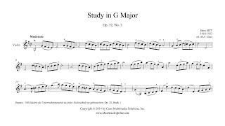 Sitt  Study Op 32 No 2  Violin [upl. by Brahear]