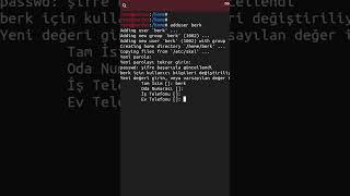 adduser Komutu  Kullanıcı Ekleme pardus linux [upl. by Vez]