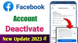 how to deactivate facebook account  deactivate facebook account  how deactivate facebook account [upl. by Yrekaz946]