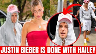 Justin Bieber Looks MISERABLE With Hailey Bieber On Rhode Event [upl. by Yral]