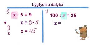 Lygtys su nežinomu daliniu arba dalikliu [upl. by Norehc]