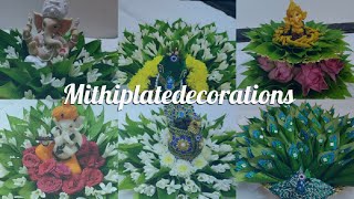 Simple plate decoration ideas for wedding and engagementseervarisai platesbettle leaf decoration [upl. by Ecidnacal]