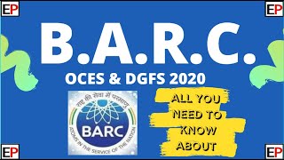 BARC  OCESDGFS 2020  Alll You Need TO Know  ENGINEERS PRIDE [upl. by Naamann]