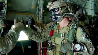 US Army Special Forces Green Berets  High Altitude Jump [upl. by Einnob221]