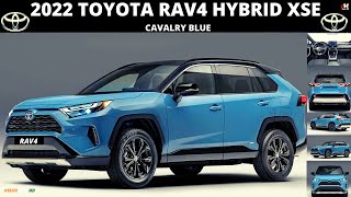 2022 Toyota RAV4 Hybrid  XSE Cavalry Blue  Features amp Specs [upl. by Aneeuqal871]