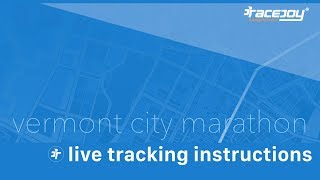 Vermont City Marathon Live Tracking Instructions [upl. by Lecrad]