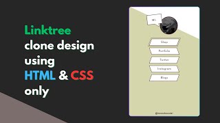 How to make Linktree clone design using only HTML and CSS  heresthecode coding [upl. by Nnylylloh]