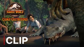 Nothosaurus VS Dilophosaurus  JURASSIC WORLD CAMP CRETACEOUS NETFLIX [upl. by Garris]