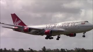 40 Minutes of Plane Spotting at Barbados Grantley Adams Airport BGITBPB [upl. by Lenahs]