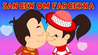 Sången om färgerna  Röd röd röd är mössan på mitt huvud med mera  Barnsånger på svenska [upl. by Yanal]