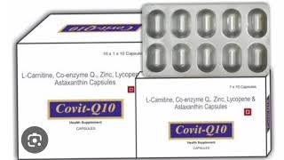 Covit Q10 Capsule LCarnitine Coenzyme Q Zinc Lycopene amp Astaxanthin Capsules [upl. by Ennaid]