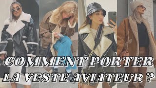 TENDANCES MANTEAU COMMENT PORTER LE MANTEAU AVIATEUR [upl. by Adiehsar]