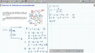 Exercice 14 Théorème de Thevenin en régime alternatif [upl. by Enohpets785]