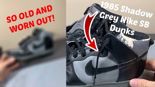 Restoring a OLD Pair of 1985 Shadow Grey Nike SB Dunks Satisfying [upl. by Halbeib]