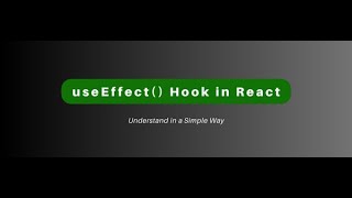 useEffect Hook  Part  1 [upl. by Corbin]