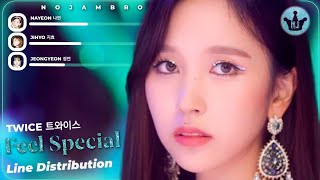 REMAKE TWICE 트와이스  FEEL SPECIAL  Line Distribution [upl. by Darelle]