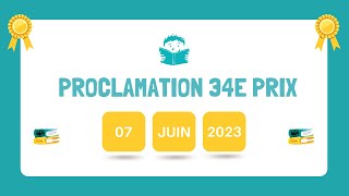 Proclamation du 34e Prix des Incorruptibles  7 juin 2023 [upl. by Avilys]