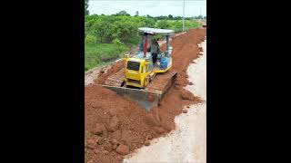 Perfect show of Road Construction by KAMATSU Dozer D58P heavymachinesandconstructionconstruction [upl. by Tal]