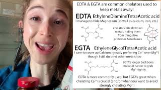 Chelators in the lab EDTA amp EGTA biochemistry [upl. by Nahtnaoj]