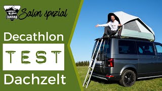 Dachzelt Test  Neue Decathlon VAN 500  aufblasbares Dachzelt im Test [upl. by Ogram]