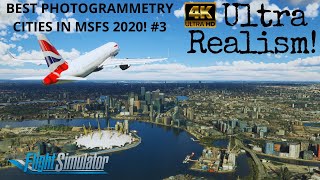 Microsoft Flight Simulator 2020 Photogrammetry Cities 3 4K ULTRA HD Realism [upl. by Wichman]