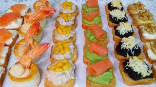 Canapés Fáciles Una Selección de 6 Impresionantes Aperitivos [upl. by Anitsim]