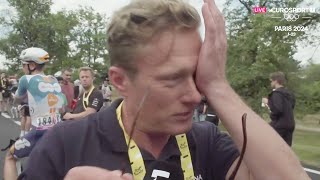 TOUR DE FRANCE 2024  Les larmes dAlexander Vinokourov manager dAstana  quotUn rêve devenu réalitéquot [upl. by Nelrah]