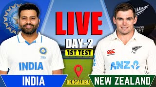 India vs New Zealand 1st Test Day 2  IND vs NZ Live Match  Live Cricket Match Today  Session 2 [upl. by Dyson]