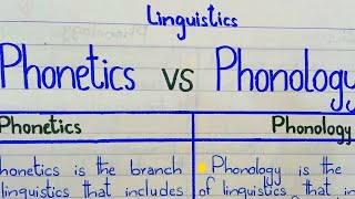 Phonetics vs Phonology linguistics ENG102 PU [upl. by Ahtel]