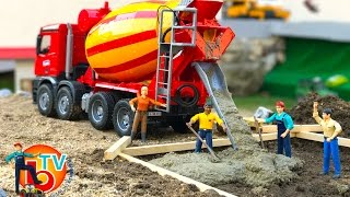 BRUDER TRUCK Construction Company Cement mixer Mercedes Benz [upl. by Fairfax]