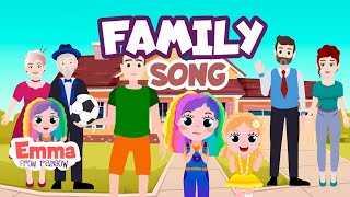 Family song in English  Mom Dad Grandpa Grandma Grandpa Brother Sister  Learning english [upl. by Irrehc]