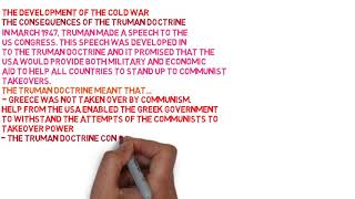 The Development of The Cold War The Consequences of The Truman Doctrine [upl. by Scarrow377]