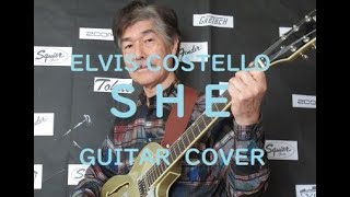 Elvis Costello SHE guitar cover [upl. by Enitsirc]