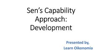 Sen’s Capability Approach Development [upl. by Issy]