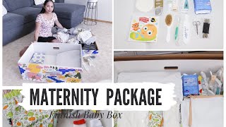 UNBOXING Finnish Maternity Package  Finnish Baby Box  äitiyspakkaus  Meu amp Mea [upl. by Yekim]