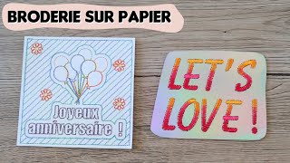 Broderie Machine sur Papier [upl. by Shaver]