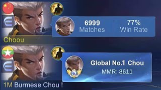 I FINALLY MET BEST CHOU IN THE WORLD  TOP 1 GLOBAL CHOU [upl. by Mikael387]