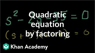 Solving a quadratic equation by factoring  Algebra II  Khan Academy [upl. by Henrieta]