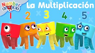 Tablas de multiplicar  Todos los niveles  Matemáticas para niños  Numberblocks en Español [upl. by Hazeghi]