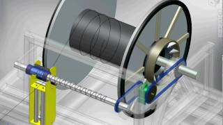 Rope Winder Dynamic Simulation using Inventor from BampD Manufacturing [upl. by Yovonnda]