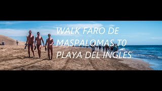 Walk from Maspalomas Beach to Playa del Ingles December2019 Gran Canaria [upl. by Hluchy217]