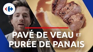 Pavé de veau et purée de Panais  1 2 3 Frais Partez   Les recettes Carrefour [upl. by Einhpad]