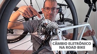 Câmbio eletrônico na road bike [upl. by Anilrahc]