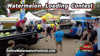 Watermelon Loading Contest Saline Watermelon Festival Saline Louisiana [upl. by Hoffman]