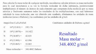 ¿Cómo calcular la masa molar de la ampicilina [upl. by Lorre]