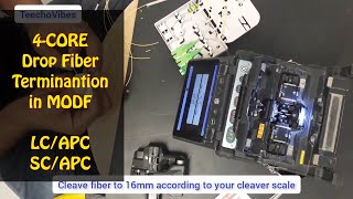 How to Terminate 4 core Fiber Optic Cable  MODF [upl. by Nhoj]