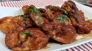 Honey Butter Glazed Chicken Thighs  Easy Glazed Chicken Recipe [upl. by Anbul]