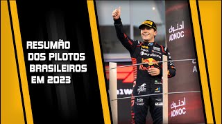 RESUMÃO DE 2023 DOS PILOTOS BRASILEIROS DA BASE ENZO FITTIPALDI GABRIEL BORTOLETO [upl. by Clotilda]