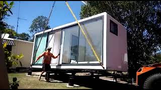 The Australian client just receives Longhe pullout container house [upl. by Llenod]