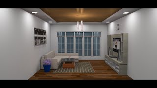 Menggambar Interior ruang tamu dengan Google Sketchup [upl. by Anemij]